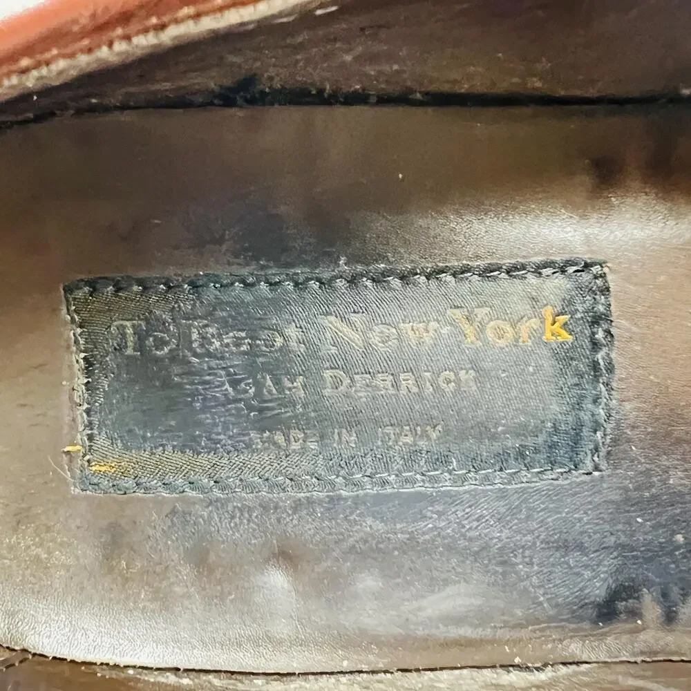 To Boot New York Shoes Mens 11 Brown Leather Adam Derrick Penny Loafers Dress
